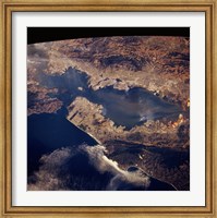 Framed San Francisco taken from space by shuttle columbia
