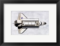 Framed Shuttle Delivers ISS Module