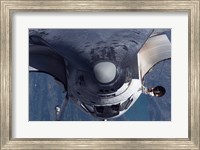 Framed Space Shuttle Discovery as it approached the International Space Station