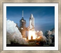 Framed Space Shuttle Columbia launching