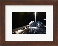 Framed STS 135 Atlantis Payload Bay & Docking Mechanism