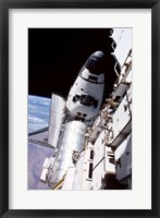 Framed STS104 Atlantis Docked ISS