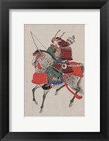 Framed Samurai Riding a Horse