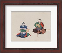 Framed Seated Samurai Warriors