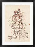 Framed Samurai Sketch