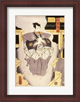 Framed Japanese, 1786 - 1864 Actor as Nikki Danjo, 1857 color woodcut