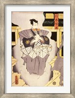 Framed Japanese, 1786 - 1864 Actor as Nikki Danjo, 1857 color woodcut