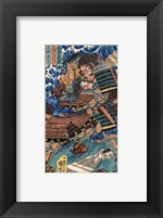 Framed Kuniyoshi Utagawa, Suikoden Design The Struggle