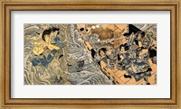Framed Kuniyoshi Utagawa, The ghost of Taira Tomomori, Daimotsu bay