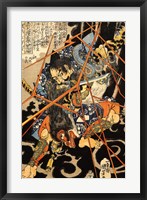 Framed Li Hayata Hironao grappling with the monstruos nue