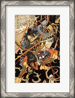Framed Li Hayata Hironao grappling with the monstruos nue