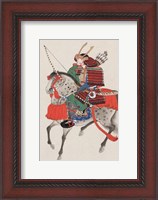 Framed Samurai on horseback