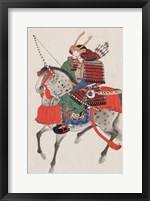 Framed Samurai on horseback