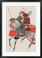 Framed Samurai on horseback