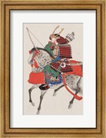 Framed Samurai on horseback