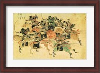 Framed Samurais on horseback