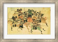 Framed Samurais on horseback