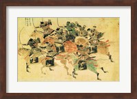 Framed Samurais on horseback