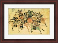 Framed Samurais on horseback