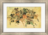 Framed Samurais on horseback