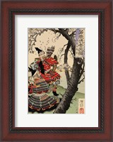 Framed Yoshitsune with Benkei