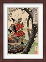 Framed Yoshitsune with Benkei