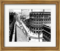 Framed Yonge Street, looking North from Customs House