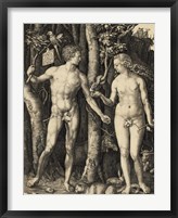 Framed Adam and Eve in the garden