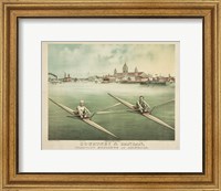 Framed Courtney & Hanlan, Champion Scullers of America