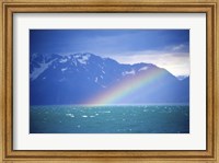 Framed Rainbow over a sea, Resurrection Bay, Kenai Fjords National Park, Alaska, USA