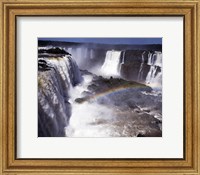 Framed Rainbow over a waterfall, Devil's Throat, Iguacu Falls, Iguacu River, Parana, Brazil