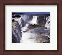 Framed Rainbow over a waterfall, Devil's Throat, Iguacu Falls, Iguacu River, Parana, Brazil