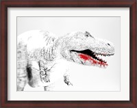 Framed Tyrannosaurus Rex after a meal