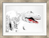 Framed Tyrannosaurus Rex after a meal