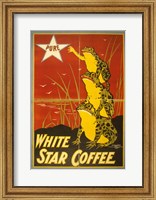 Framed White Star Coffee Frogs