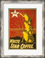 Framed White Star Coffee Frogs