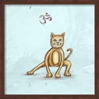 Framed Yoga Cat I