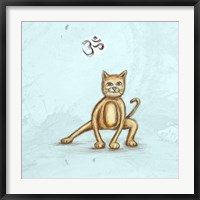 Framed Yoga Cat I