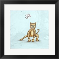 Framed Yoga Cat I