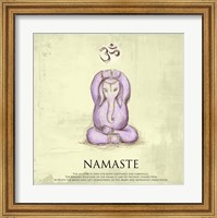 Framed Elephant Yoga, Namaste Pose