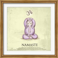 Framed Elephant Yoga, Namaste Pose