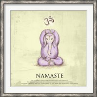 Framed Elephant Yoga, Namaste Pose