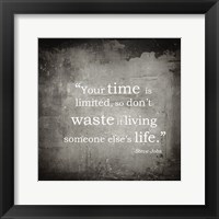 Time is Limited Framed Print