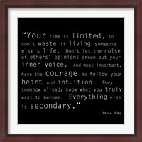Framed Time Quote