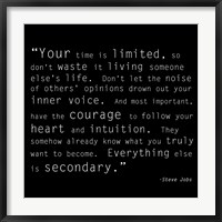 Framed Time Quote