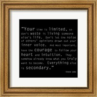 Framed Time Quote