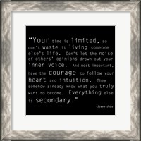 Framed Time Quote