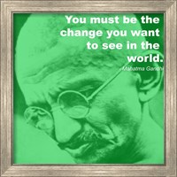 Framed Gandhi - Change Quote