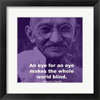 Framed Gandhi - Eye For An Eye Quote