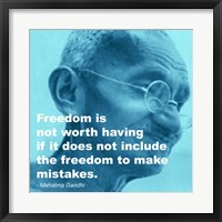 Framed Gandhi - Freedom Quote